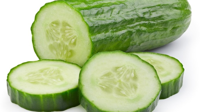 Half a cucumber part chopped into slices