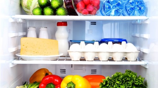 Fresh food stored in the fridge